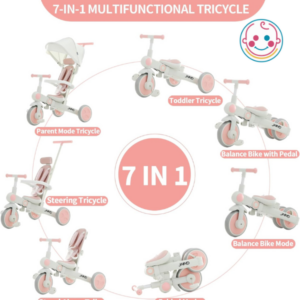 JMMD 7-in-1 Multifunctional Baby Tricycle