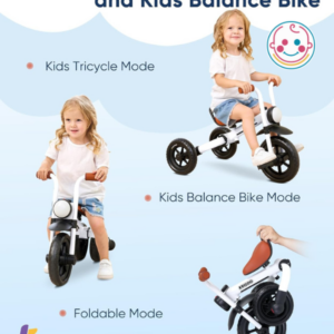 KRIDDO 2-in-1 Kids Balance Bike and Tricycle